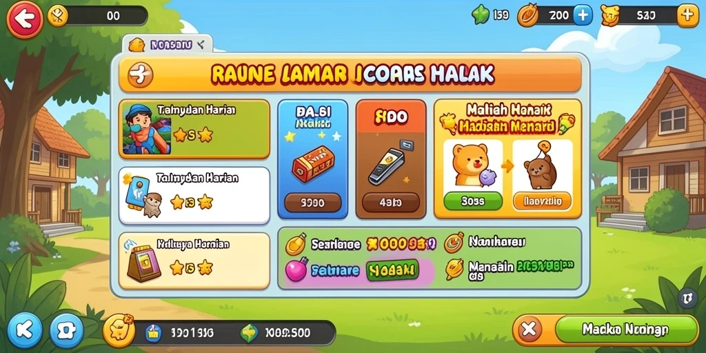 Tampilan menu utama yang menarik dan mudah dinavigasi.