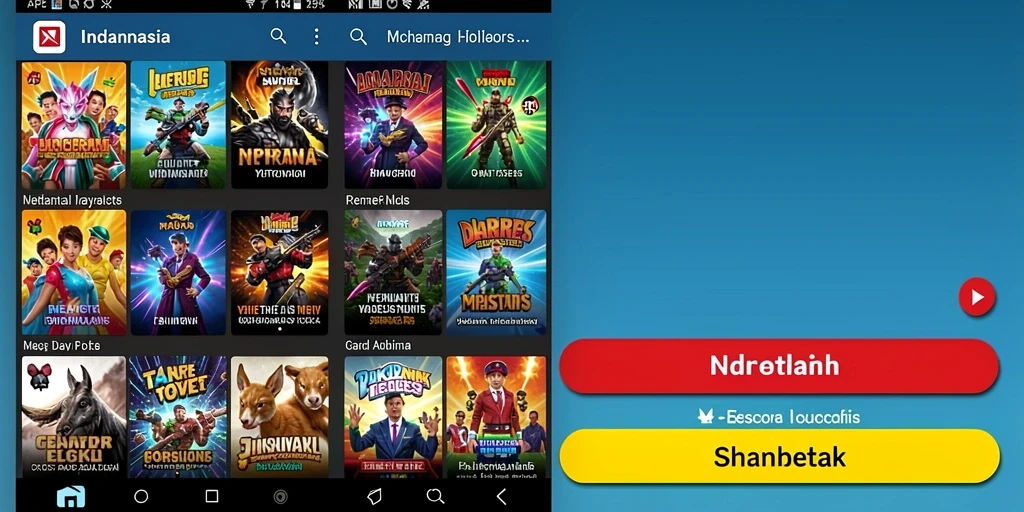 Tampilan antarmuka permainan yang modern dan user-friendly.
